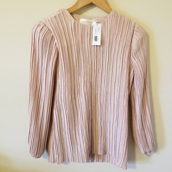 Zimmermann Ribbed Blouse Mauve 2021 Collection